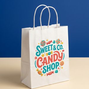 Custom White Paper Bags